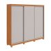 Guarda-Roupa Casal com Pés Quadrix 3 Portas 4 Gavetas Amêndoa Clean e Off White