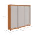 Guarda-Roupa Casal com Pés Quadrix 3 Portas 4 Gavetas Amêndoa Clean e Off White