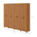 Guarda-Roupa Casal com Pés Serenata 8 Portas 6 Gavetas Amêndoa Clean
