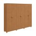 Guarda-Roupa Casal com Pés Suavitá 6 Portas 6 Gavetas Amêndoa Clean