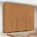 Guarda-Roupa Casal com Pés e Sapateiro Imperatore 6 Portas 6 Gavetas Amêndoa Clean