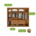 Guarda-Roupa Casal com Pés e Sapateiro Imperatore 6 Portas 6 Gavetas Amêndoa Clean