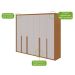 Guarda-Roupa Casal com Pés e Sapateiro Imperatore 6 Portas 6 Gavetas Amêndoa Clean e Off White