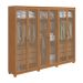 Guarda-Roupa Casal com Reflecta LED e Pés Suavitá 6 PT 6 GV Amêndoa Clean