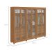 Guarda-Roupa Casal com Reflecta LED e Pés Suavitá 6 PT 6 GV Amêndoa Clean