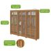 Guarda-Roupa Casal com Reflecta LED e Pés Suavitá 6 PT 6 GV Amêndoa Clean