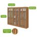 Guarda-Roupa Casal com Reflecta Suavitá 6 PT 6 GV Amêndoa Clean