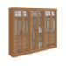 Guarda-Roupa Casal com Reflecta e LED Suavitá 6 PT 6 GV Amêndoa Clean
