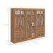 Guarda-Roupa Casal com Reflecta e LED Suavitá 6 PT 6 GV Amêndoa Clean