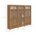 Guarda-Roupa Casal com Reflecta e Pés Suavitá 6 PT 6 GV Amêndoa Clean