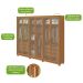 Guarda-Roupa Casal com Reflecta e Pés Suavitá 6 PT 6 GV Amêndoa Clean