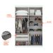 Guarda-Roupa Solteiro Alonzo 4 PT 2 GV Branco