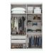 Guarda-Roupa Solteiro Alonzo 4 PT 2 GV Branco