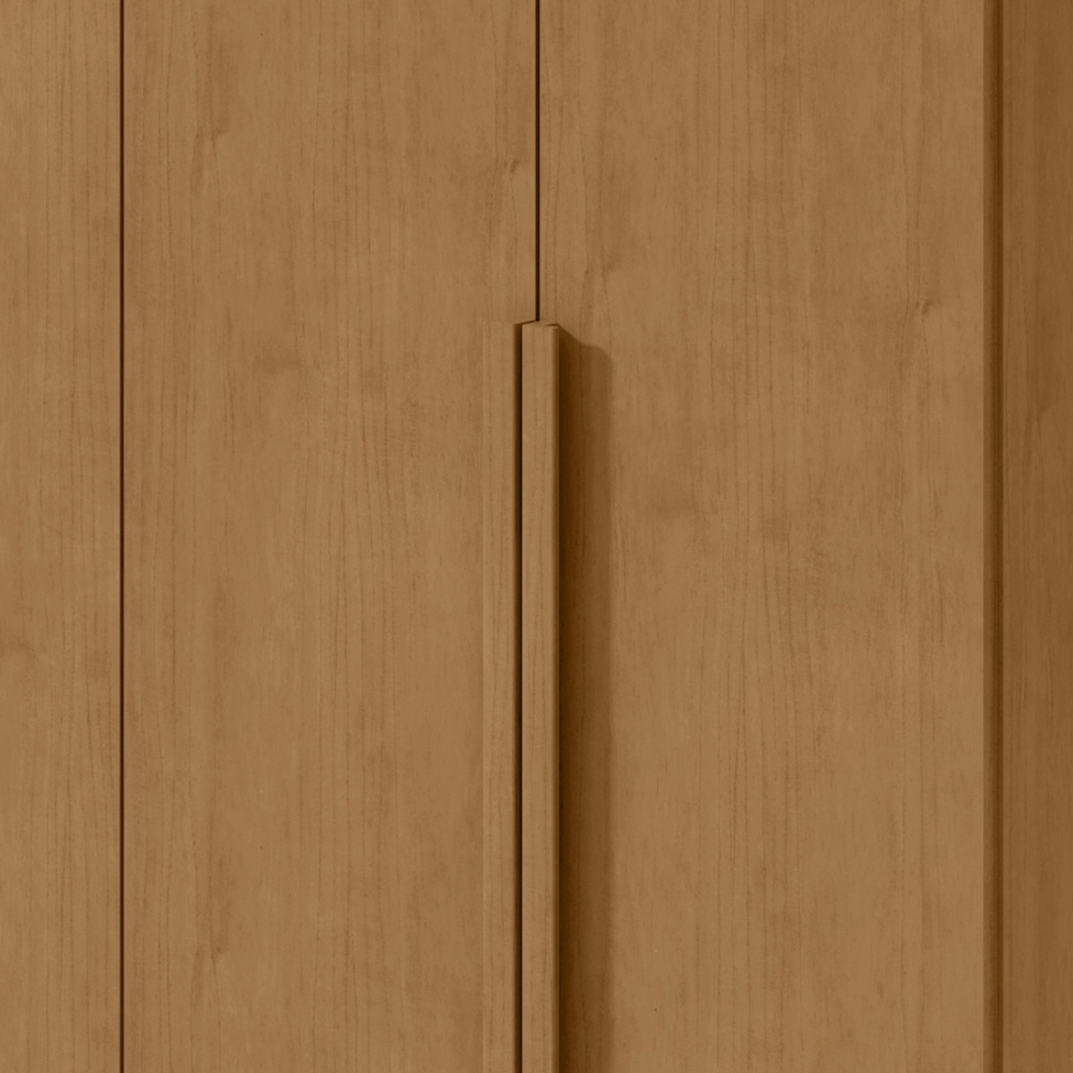 Guarda-Roupa Solteiro Alonzo 4 Portas 2 Gavetas Amêndoa