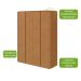Guarda-Roupa Solteiro Loop 4 Portas 3 Gavetas Amêndoa Clean