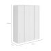 Guarda-Roupa Solteiro Loop 4 Portas 3 Gavetas Branco
