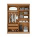 Guarda-Roupa Solteiro Quadrix 2 Portas 2 Gavetas Amêndoa Clean e Off White