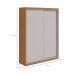 Guarda-Roupa Solteiro Quadrix 2 Portas 2 Gavetas Amêndoa Clean e Off White