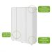 Guarda-Roupa Solteiro com Pés Loop 4 Portas 3 Gavetas Amêndoa Clean e Off White