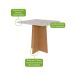 Mesa de Jantar Quadrada com Tampo MDF Celebrare Amêndoa Clean e Off White 90 cm