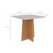 Mesa de Jantar Quadrada com Tampo de Vidro Celebrare Amêndoa Clean e Off White 90 cm