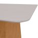 Mesa de Jantar Quadrada com Tampo de Vidro Nevada Plus Amêndoa Clean e Off White 130 cm