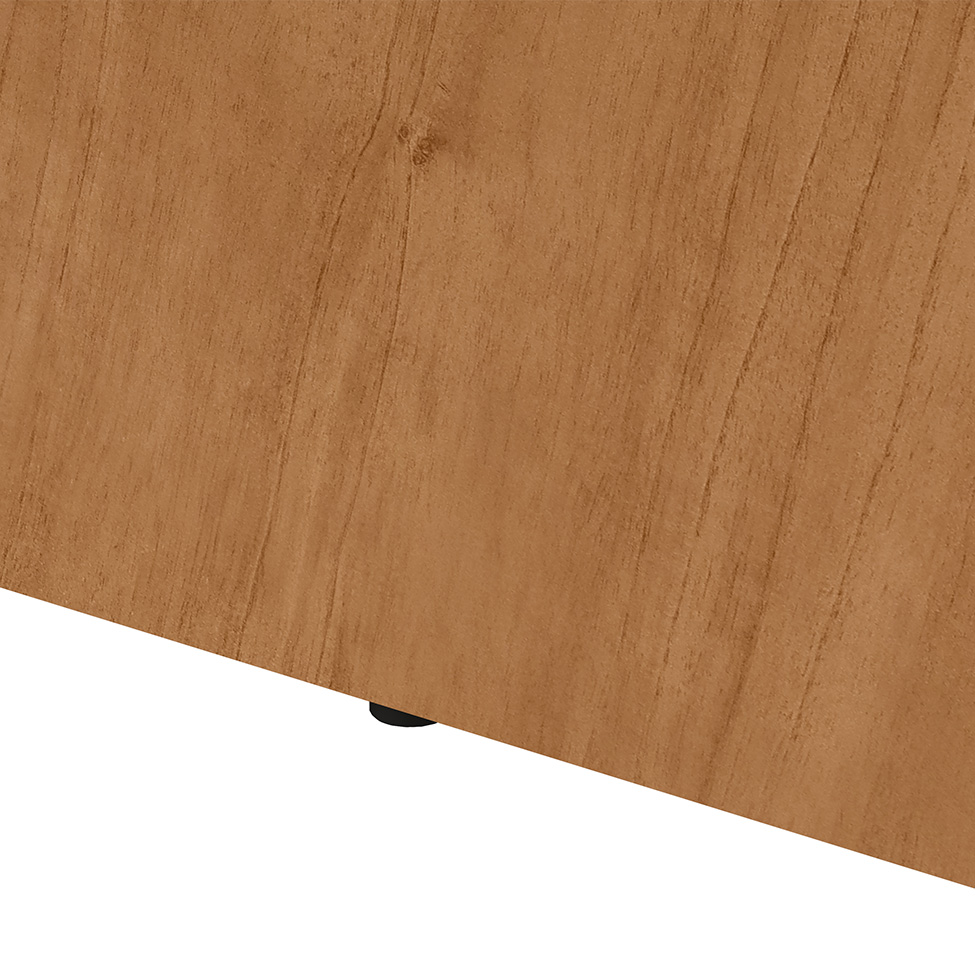Mesa de Jantar Quadrada com Tampo de Vidro Nevada Plus Amêndoa Clean e Off White 130 cm