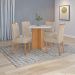 Mesa de Jantar Redonda com Tampo Celebrare Amêndoa Clean e Off White 100 cm