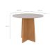 Mesa de Jantar Redonda com Tampo Celebrare Amêndoa Clean e Off White 100 cm