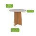 Mesa de Jantar Redonda com Tampo Celebrare Amêndoa Clean e Off White 100 cm