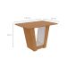 Mesa de Jantar Retangular com Tampo MDF Apogeu Amêndoa Clean 120 cm