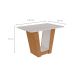 Mesa de Jantar Retangular com Tampo MDF Apogeu Amêndoa Clean e Off White 120 cm