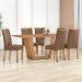 Mesa de Jantar Retangular com Tampo MDF Apogeu Amêndoa Clean e Off White 170 cm