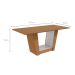 Mesa de Jantar Retangular com Tampo MDF Apogeu Amêndoa Clean e Off White 170 cm