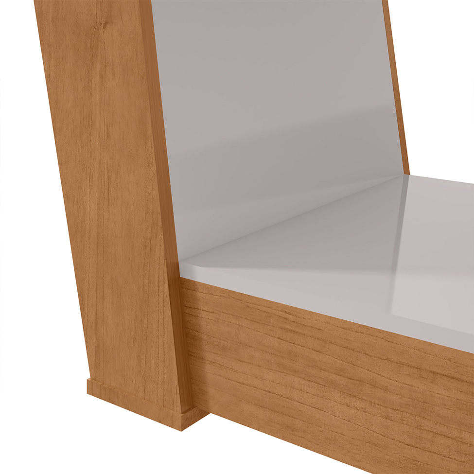 Mesa de Jantar Retangular com Tampo MDF Apogeu Amêndoa Clean e Off White 170 cm
