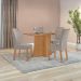 Mesa de Jantar Retangular com Tampo MDF Celebrare Amêndoa Clean 120 cm