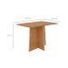 Mesa de Jantar Retangular com Tampo MDF Celebrare Amêndoa Clean 120 cm