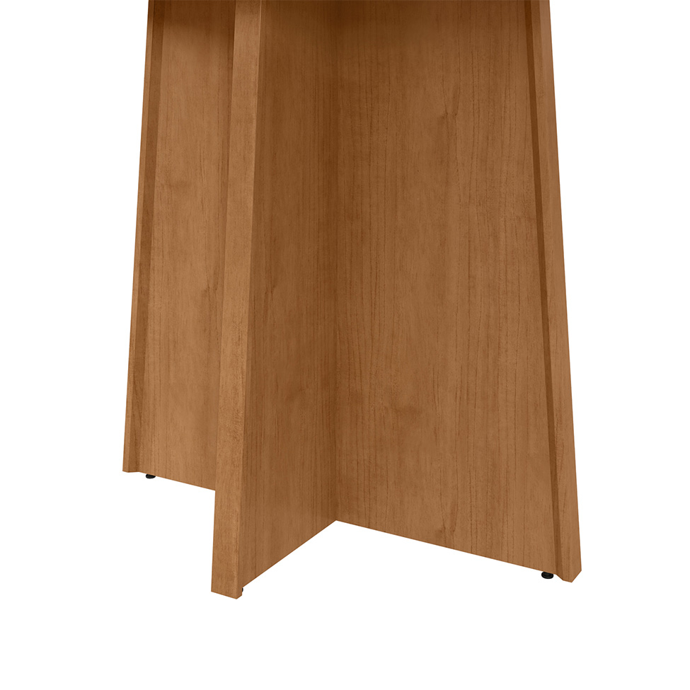 Mesa de Jantar Retangular com Tampo MDF Celebrare Amêndoa Clean e Off White 120 cm