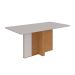 Mesa de Jantar Retangular com Tampo MDF Off White Astrid Amêndoa Clean 170 cm
