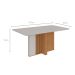 Mesa de Jantar Retangular com Tampo MDF Off White Astrid Amêndoa Clean 170 cm