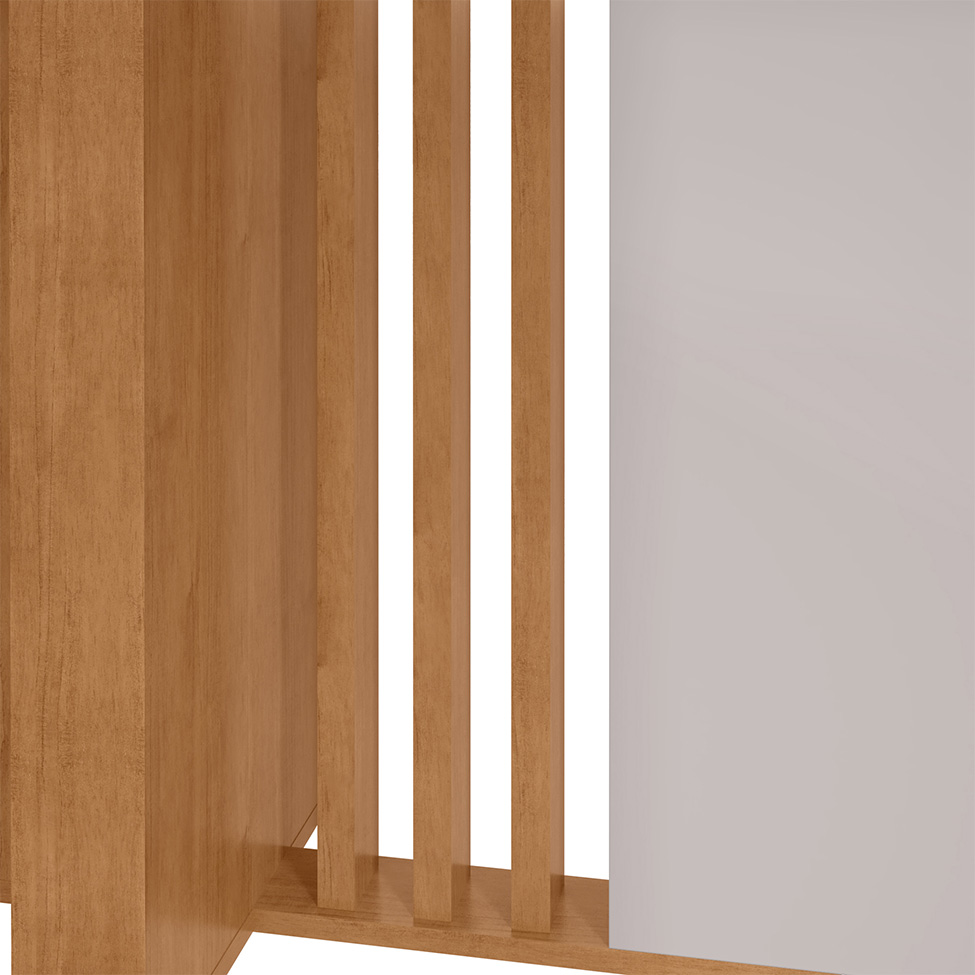 Mesa de Jantar Retangular com Tampo MDF Off White Astrid Amêndoa Clean 170 cm