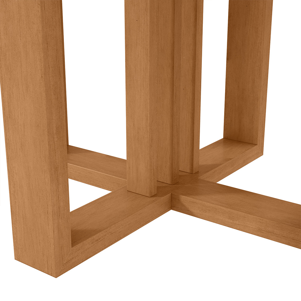 Mesa de Jantar Retangular com Tampo MDF Tessera Amêndoa Clean 120 cm