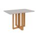 Mesa de Jantar Retangular com Tampo MDF Tessera Amêndoa Clean e Off White 120 cm