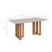 Mesa de Jantar Retangular com Tampo MDF Tessera Amêndoa Clean e Off White 170 cm