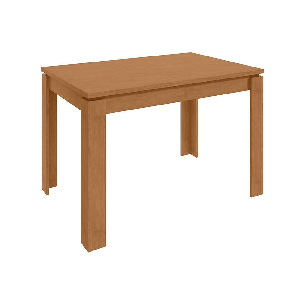 Mesa de Jantar Retangular com Tampo MDP Athenas Amêndoa Clean 120 cm