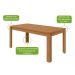 Mesa de Jantar Retangular com Tampo MDP Athenas Amêndoa Clean 180 cm