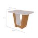 Mesa de Jantar Retangular com Tampo de Vidro Apogeu Maxi Amêndoa Clean e Off White 120 cm