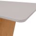 Mesa de Jantar Retangular com Tampo de Vidro Apogeu Maxi Amêndoa Clean e Off White 120 cm