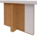 Mesa de Jantar Retangular com Tampo de Vidro Astrid Amêndoa Clean e Off White 170 cm