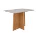 Mesa de Jantar Retangular com Tampo de Vidro Celebrare Amêndoa Clean e Off White 120 cm